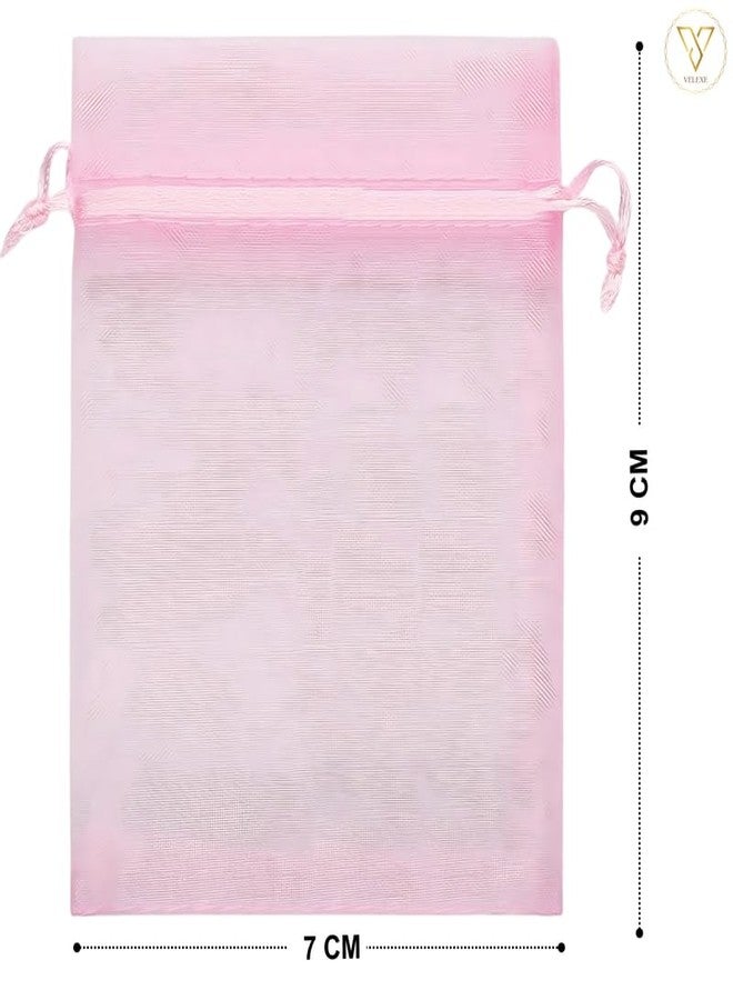 VELEXE Colourful Organza Gift Bags | 9x7CM | Pack of 50 | Drawstring Pouches for Jewelry, Party Favors, and DIY Crafts | Reusable & Versatile Storage Pouches - Image 2